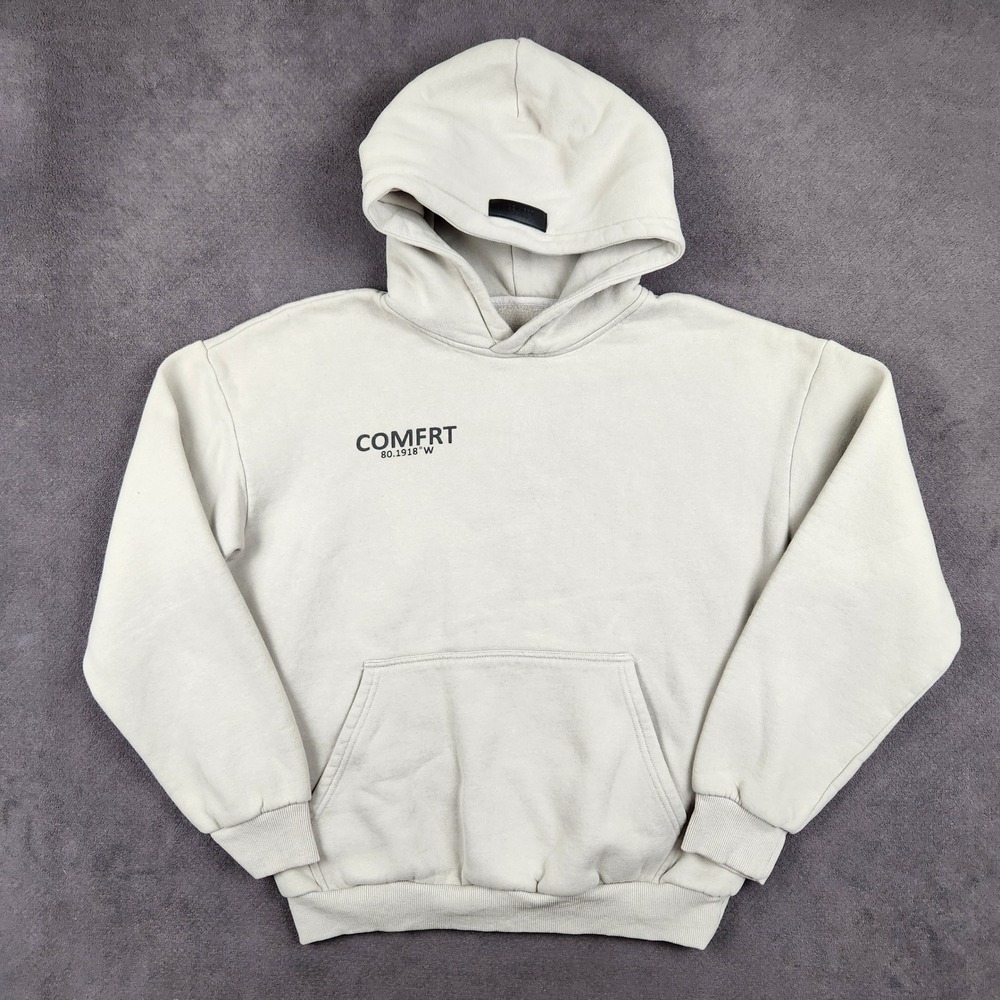 Comfrt Coordinate Hoodie Mens Medium Stone Gray Heavyweight Pullover Sweatshirt